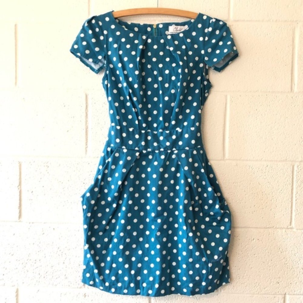 Closet London Polka Dot Cap Sleeve Midi Dress 6
